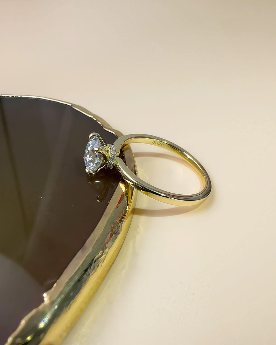 Diamond Ring Gold Ring – 1 Carat Moissanite-Opreshyne