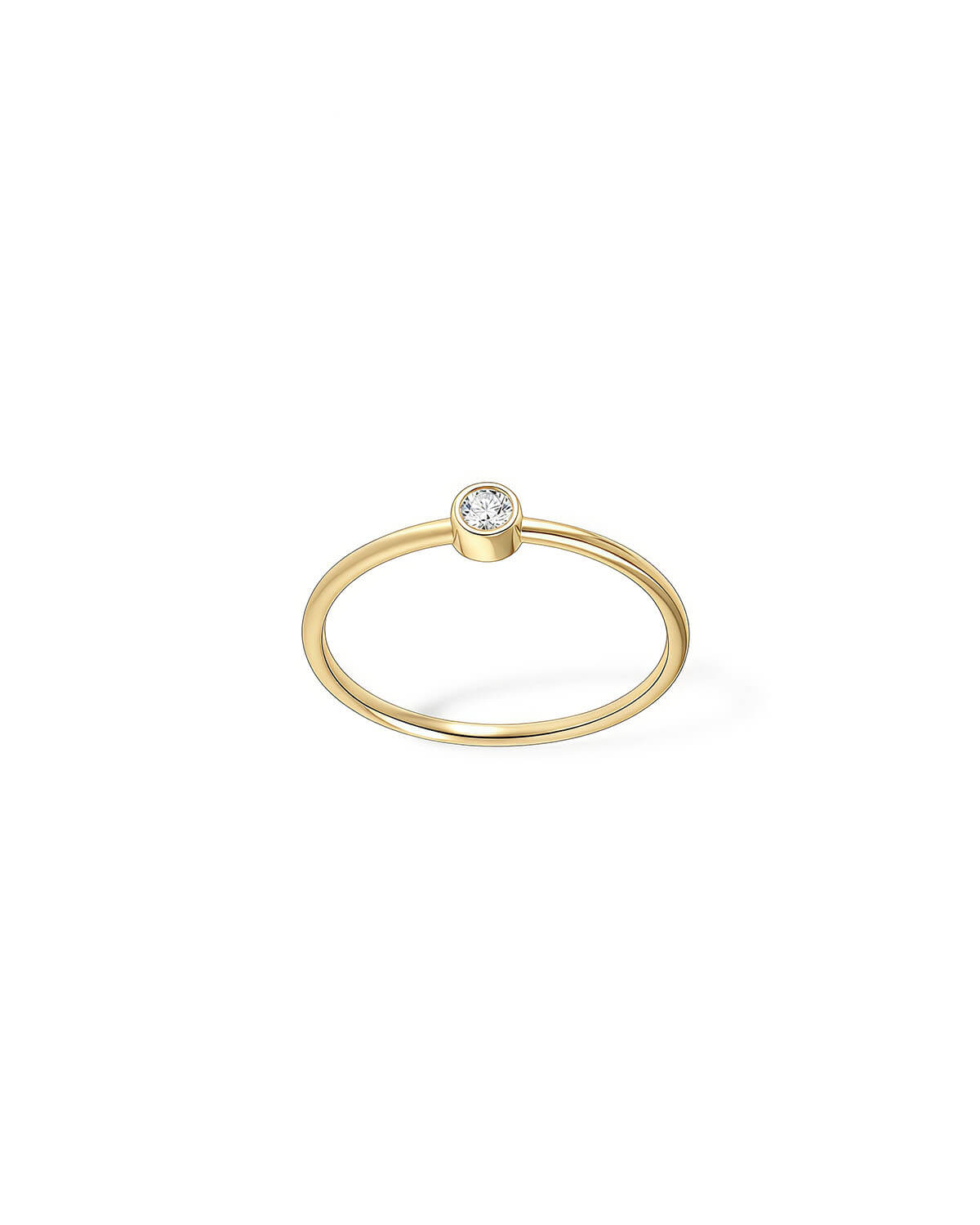 Diamond Rings  – Single Small Moissanite Diamond-Opreshyne