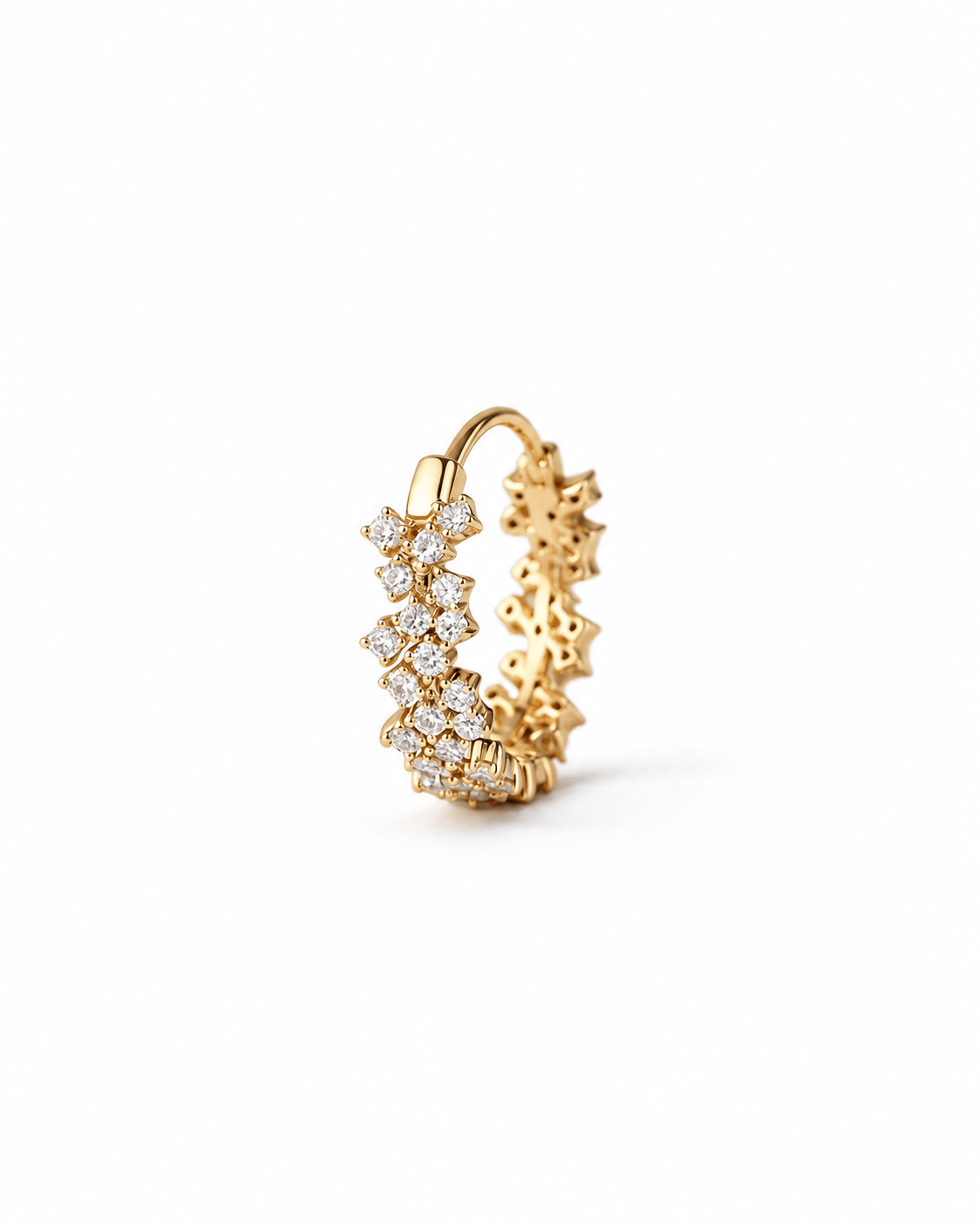 Elvarine Scatter Round Lab Diamond Hoop Earrings