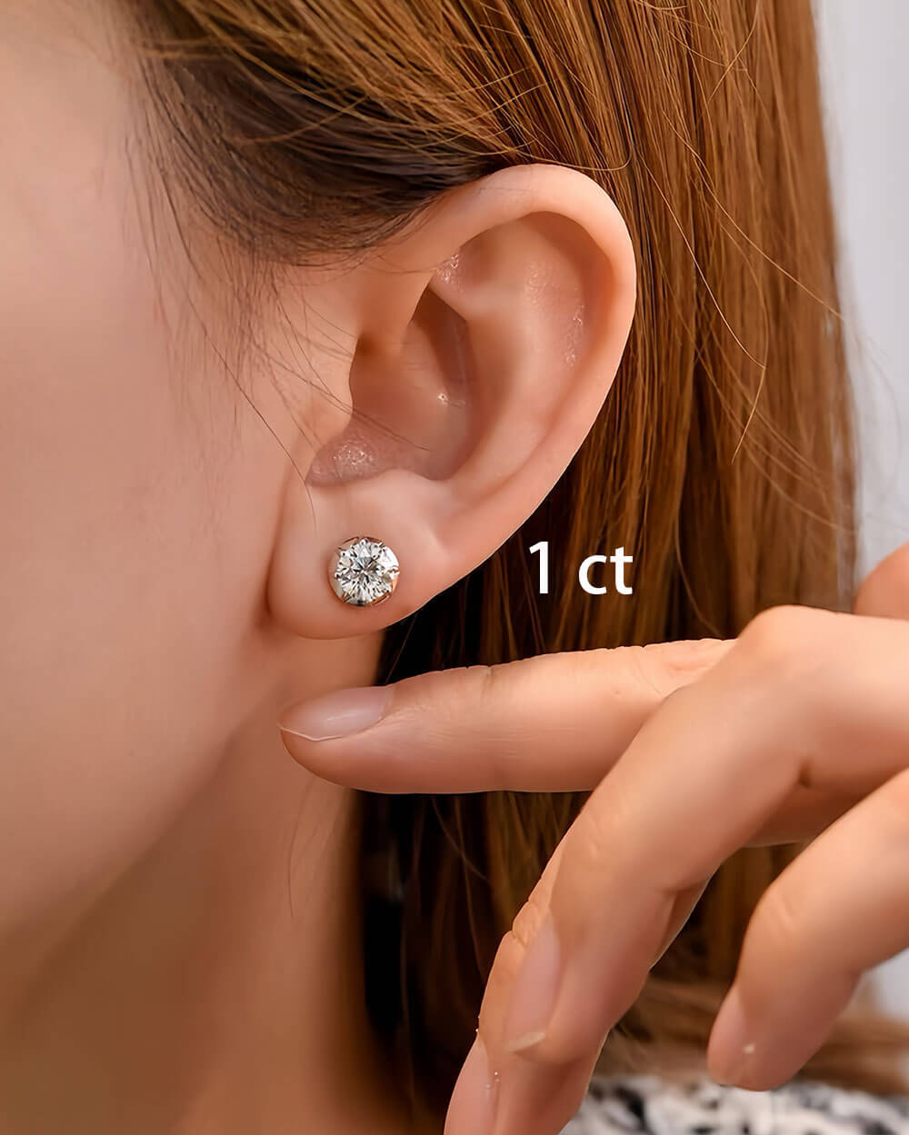 Georgina Tricolor Diamond Stud Earrings