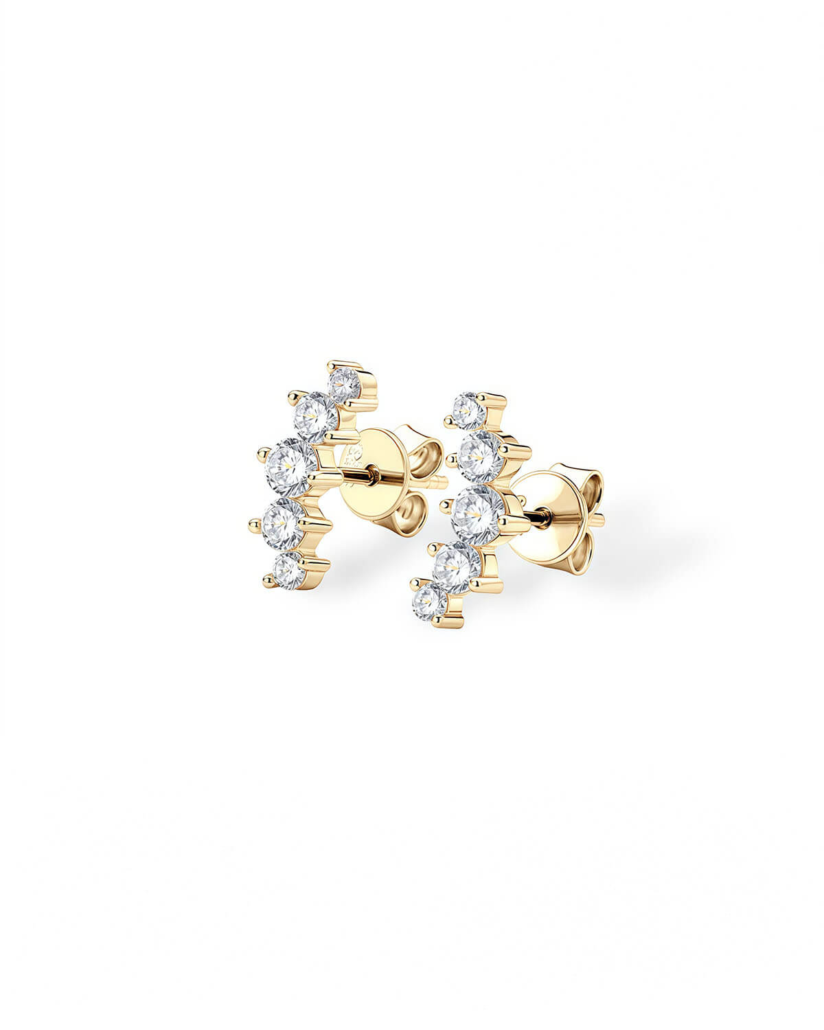 Diamond Stud Earrings for Women – Graduated Moissanite Design-Opreshyne