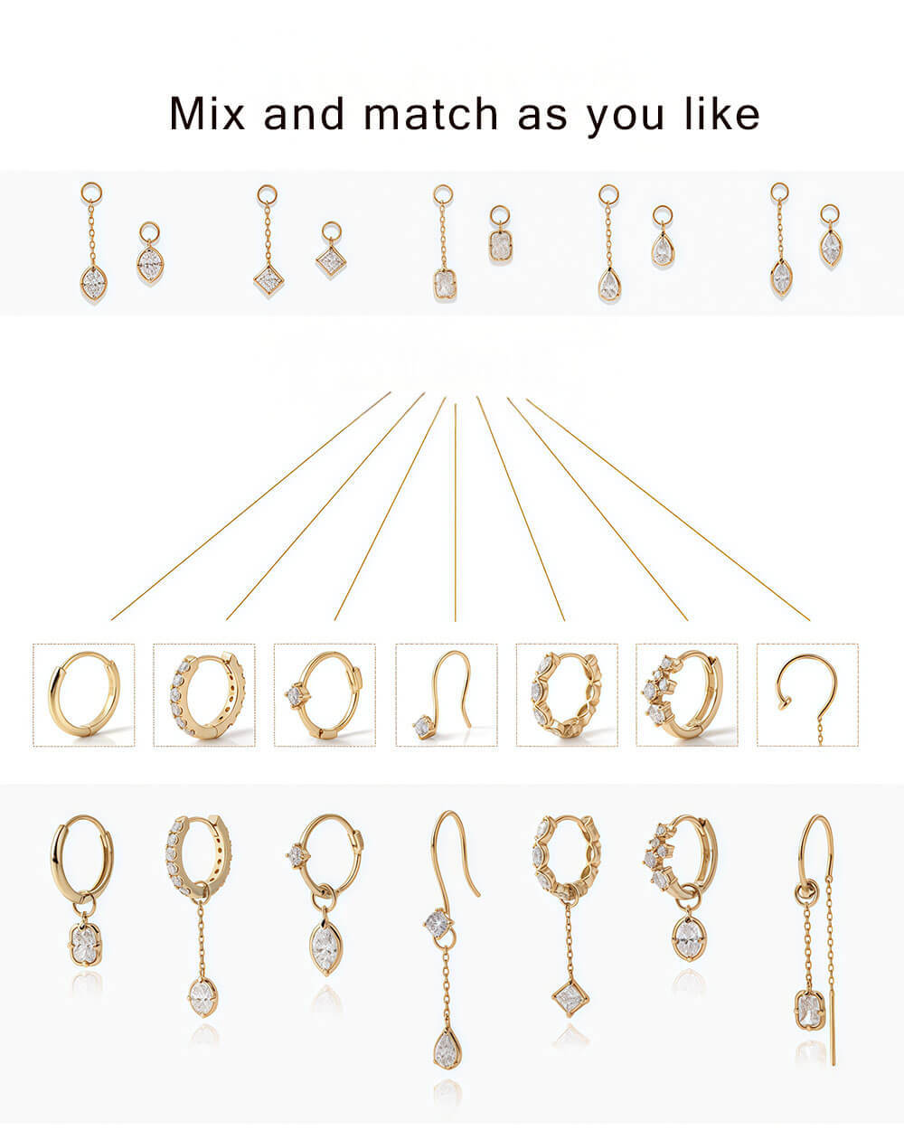 Morph Drop – Five Shape Diamond Drop Charms