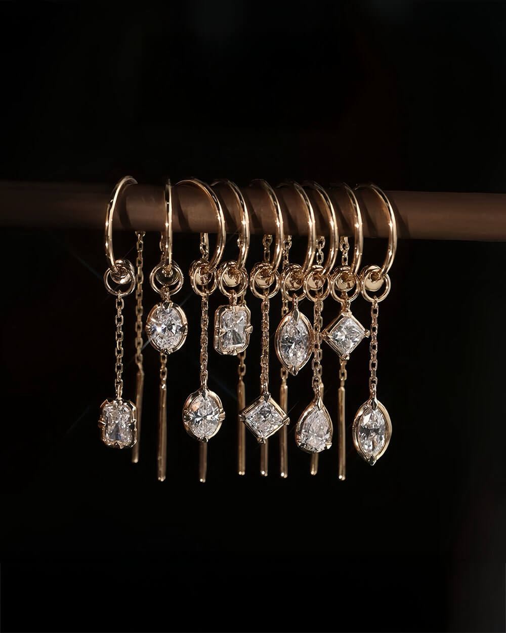 Morph Drop – Five Shape Diamond Drop Charms