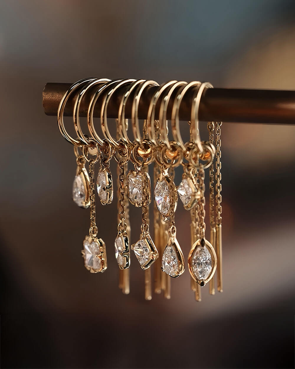 Morph Drop – Five Shape Diamond Drop Charms