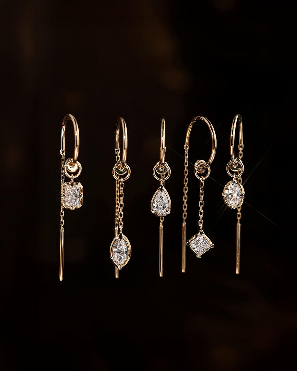 Morph Drop – Five Shape Diamond Drop Charms