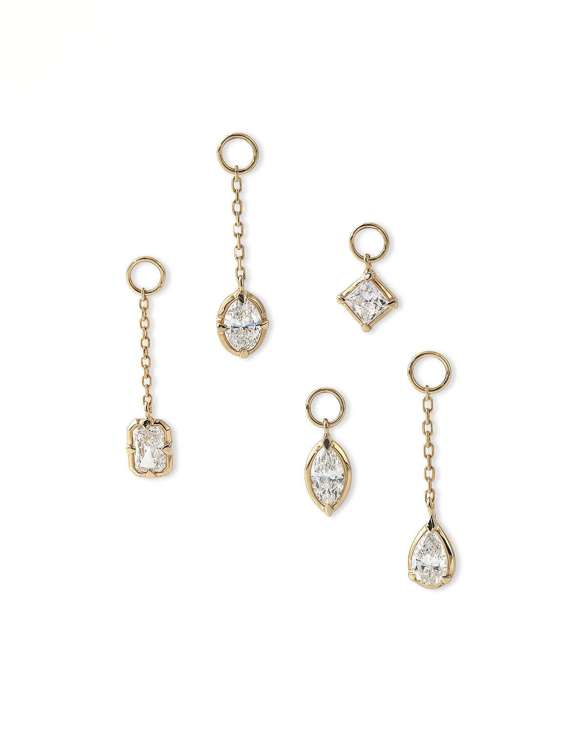Morph Drop – Five Shape Diamond Drop Charms