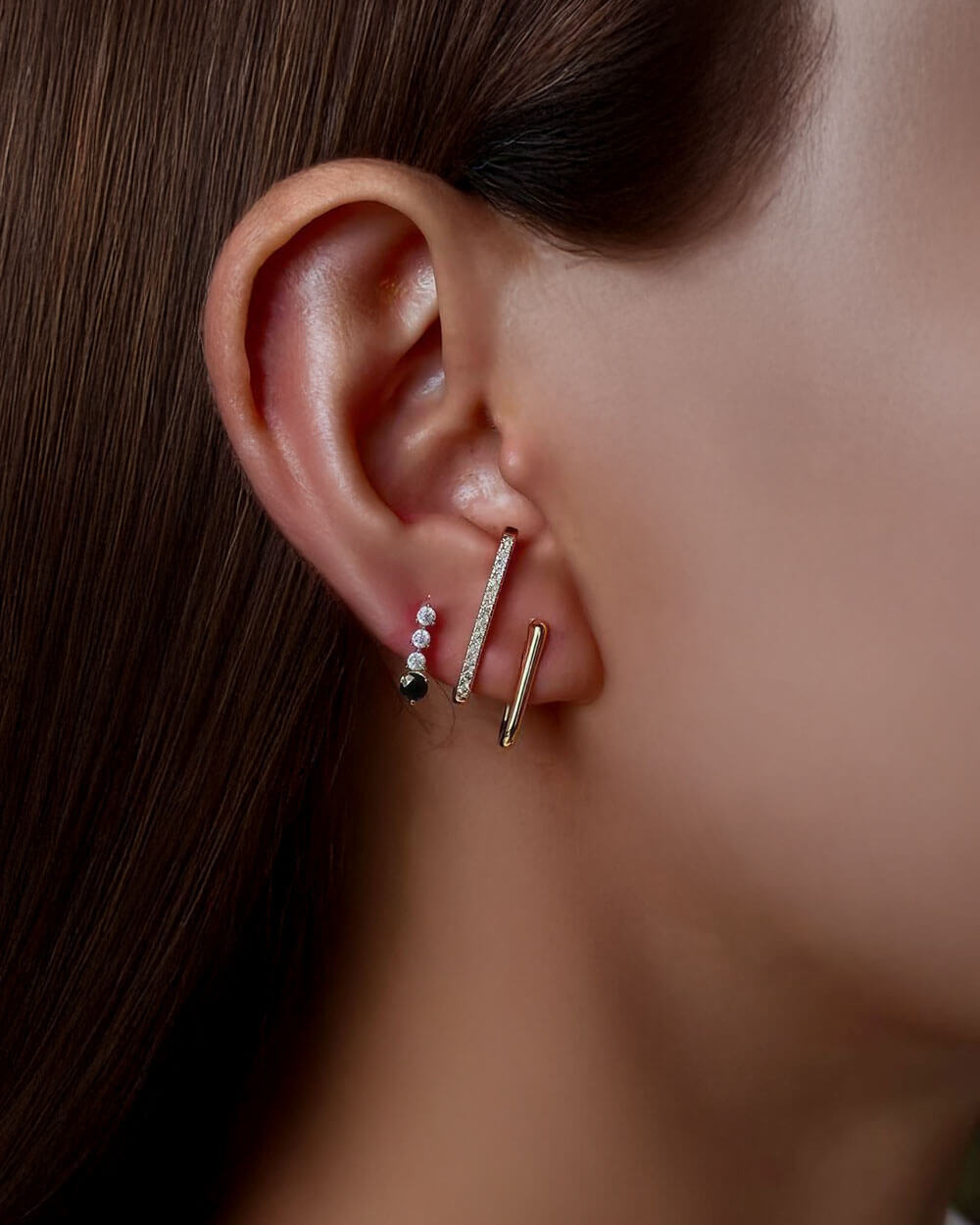 Noir Spark – Black Moissanite Earring Studs