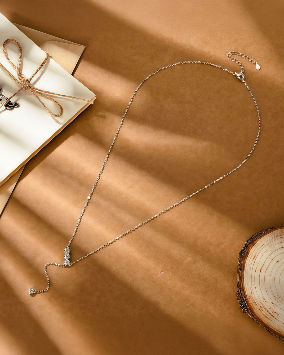 Ember Breeze Quadra - Moissanite Drop Necklace