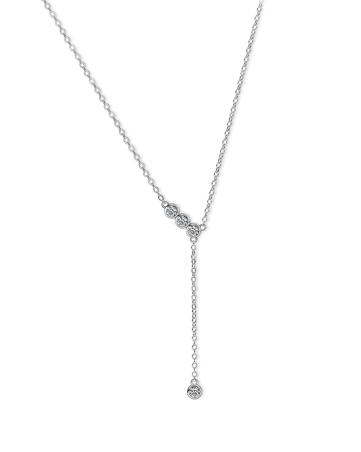 Ember Breeze Quadra - Moissanite Drop Necklace