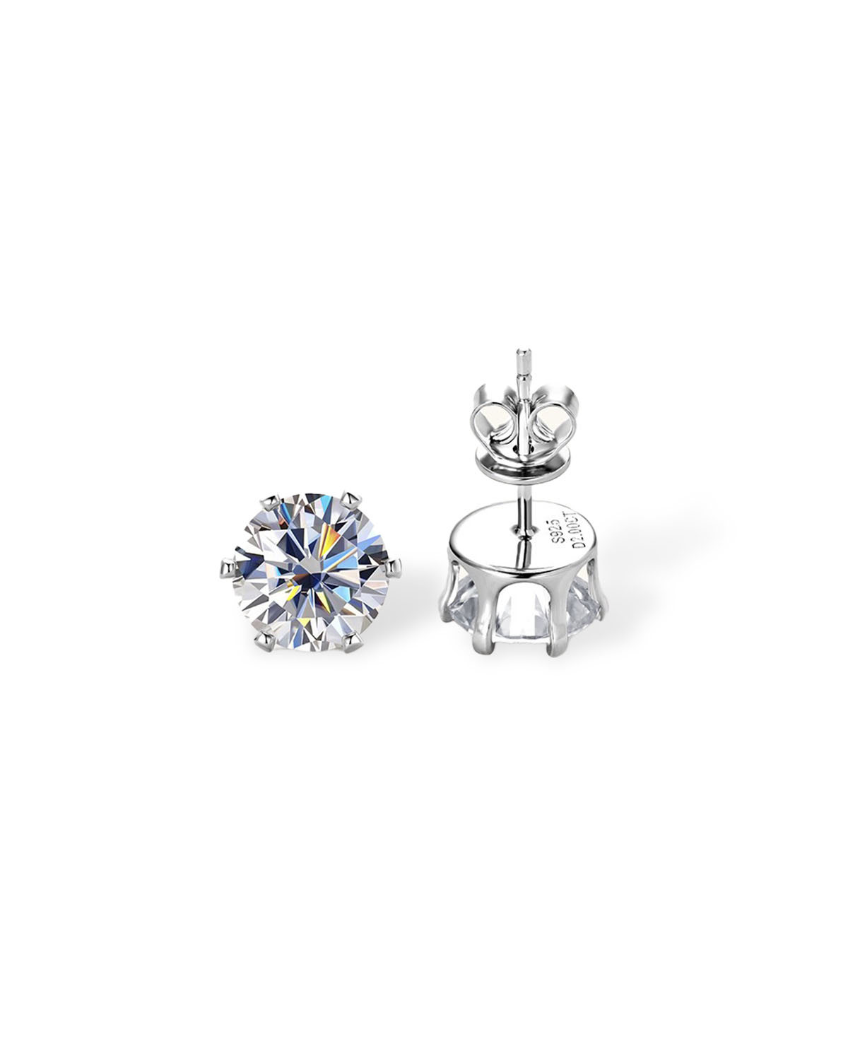 Eterna Legacy - 6 Prong Solitaire Diamond Earrings