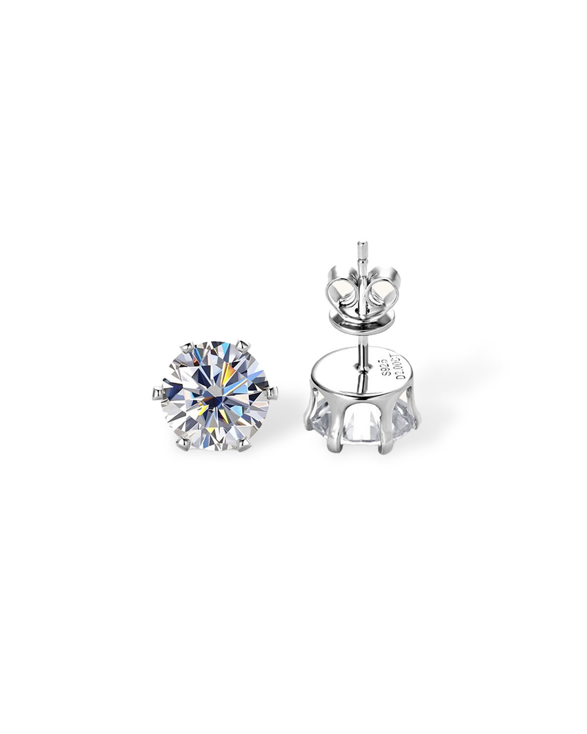 Eterna Legacy - 6 Prong Solitaire Diamond Earrings