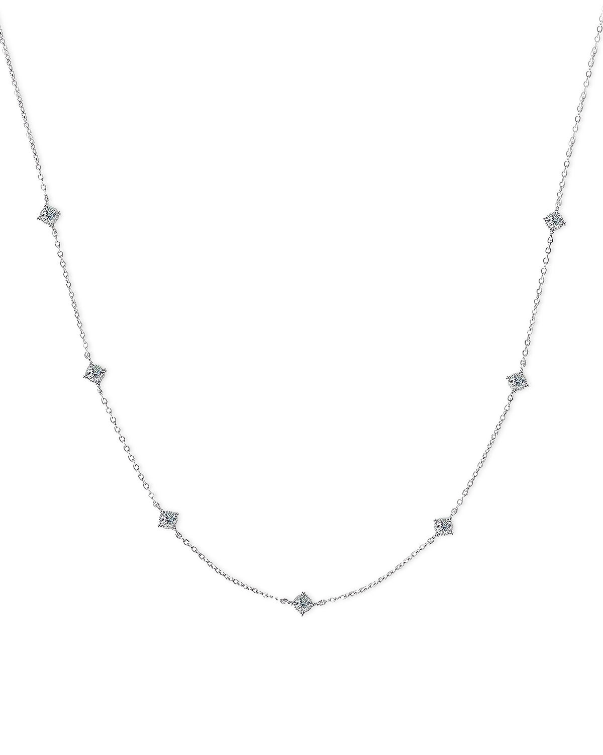 Eternal Glow - Moissanite Station Necklace