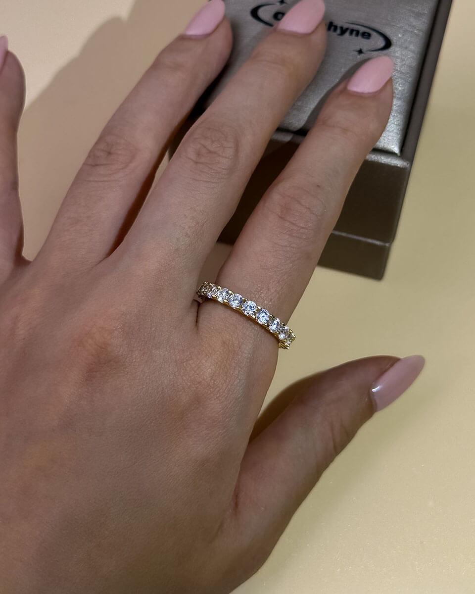 Gold Full Moissanite Diamond Ring-Opreshyne