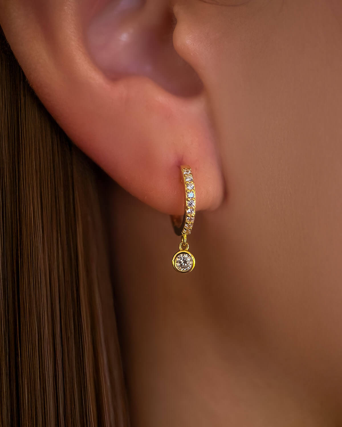 Liberty Orbit- Full Pavé Hoop Earrings-Opreshyne