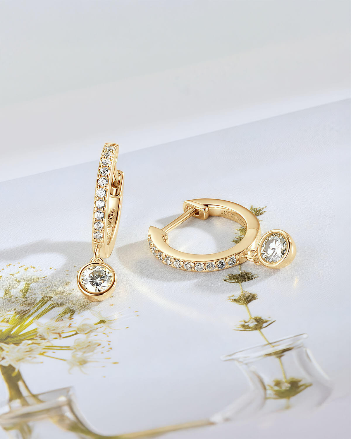 Liberty Orbit- Full Pavé Hoop Earrings-Opreshyne