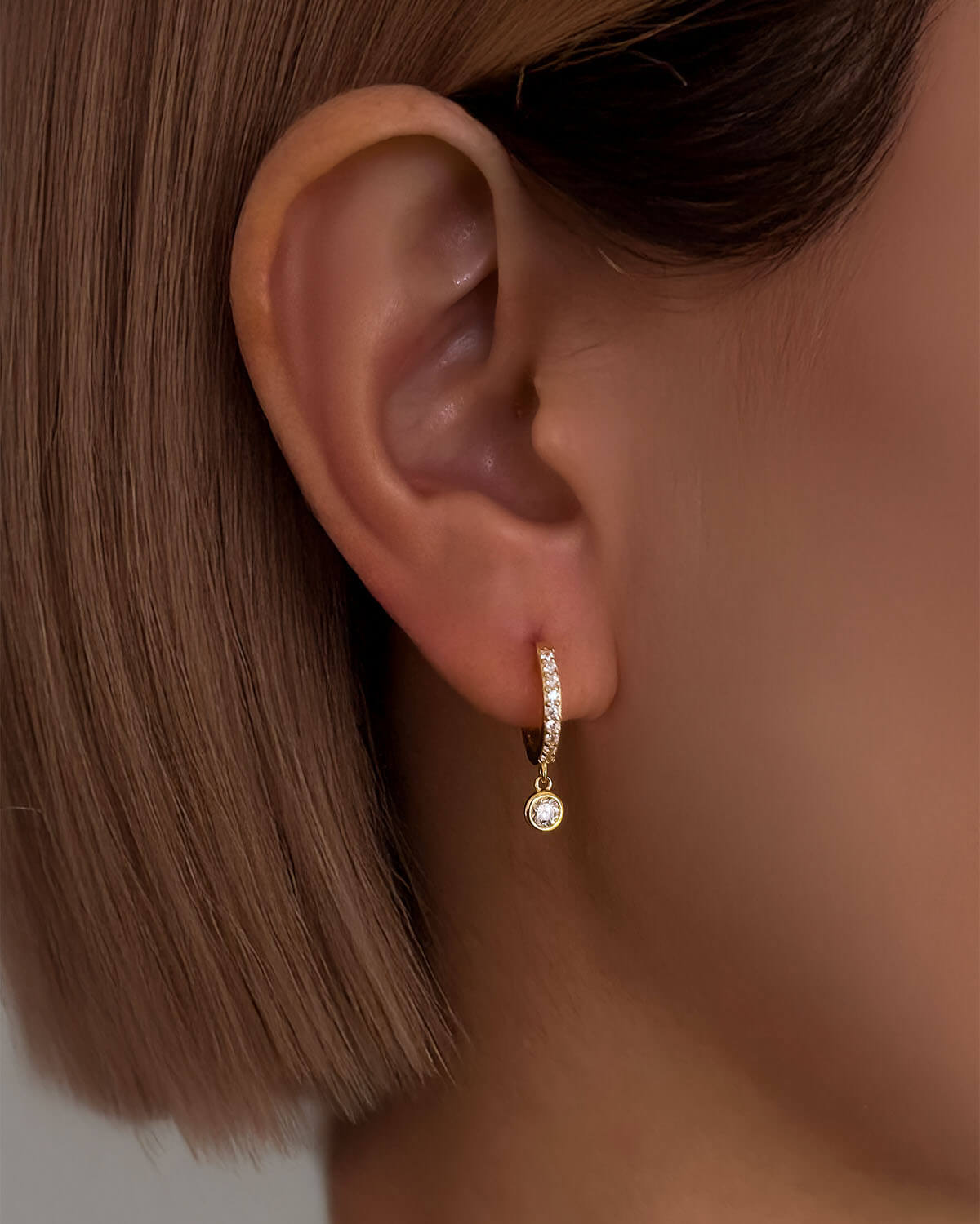 Liberty Orbit- Full Pavé Hoop Earrings-Opreshyne