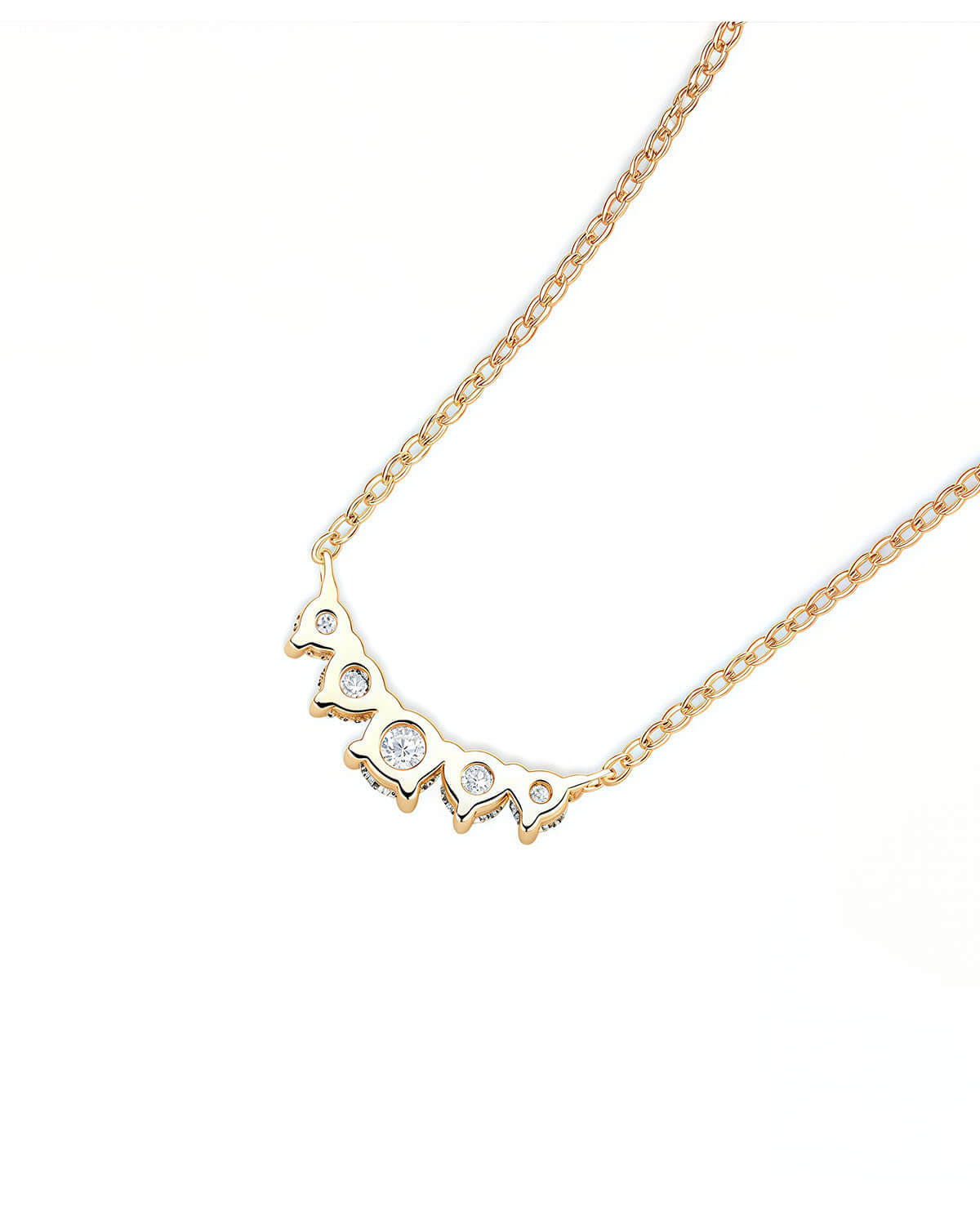 Graduated Moissanite Diamond Necklace for Women-Opreshyne