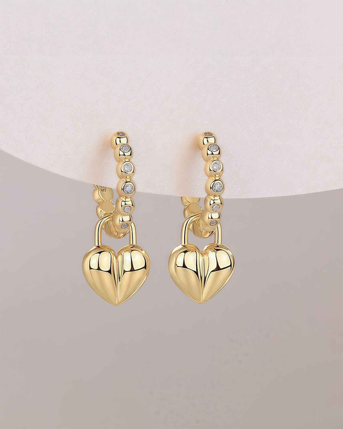 Heart Diamond Earrings – Timeless Elegance with a Touch of Romance-Opreshyne