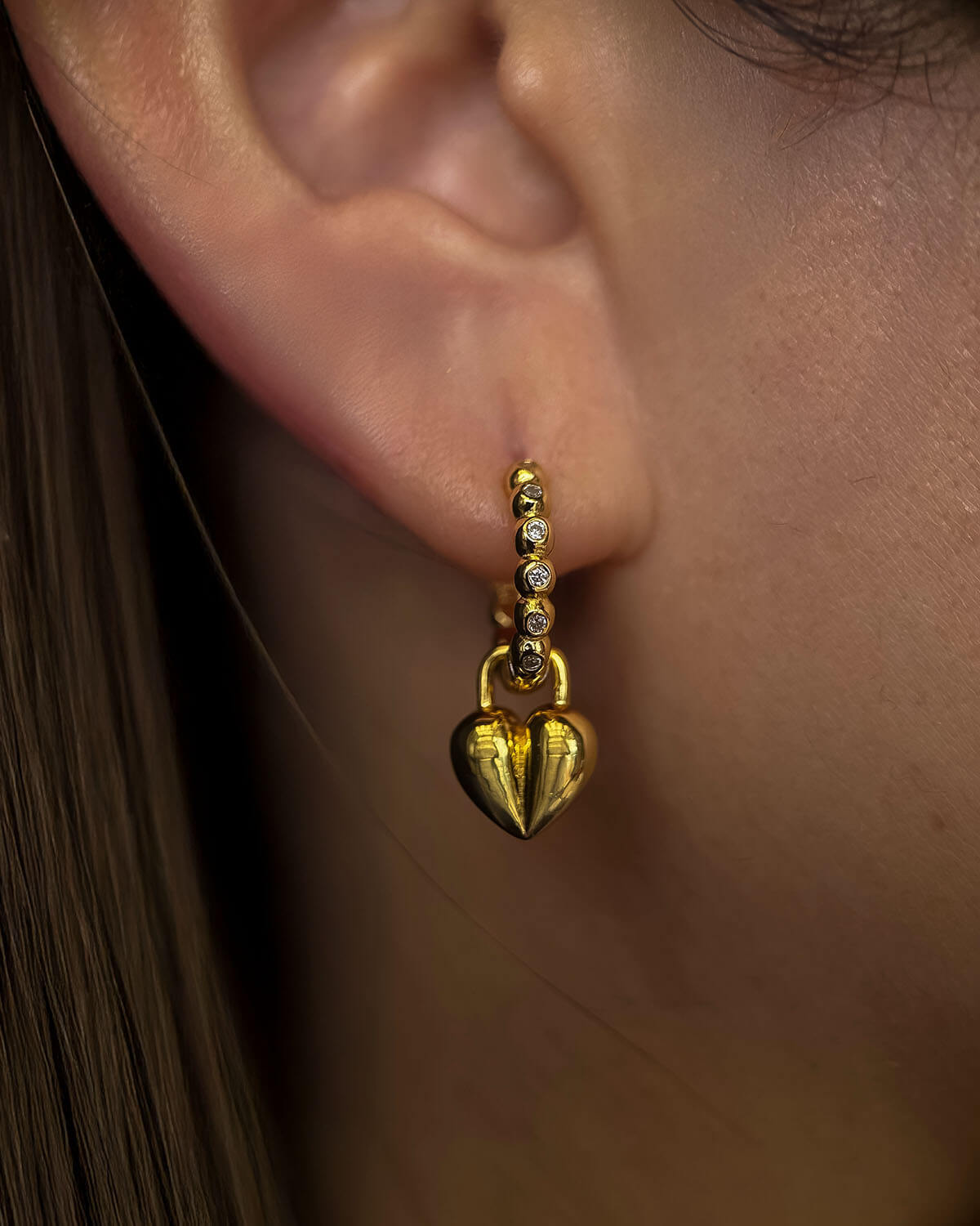 Heart Diamond Earrings – Timeless Elegance with a Touch of Romance-Opreshyne