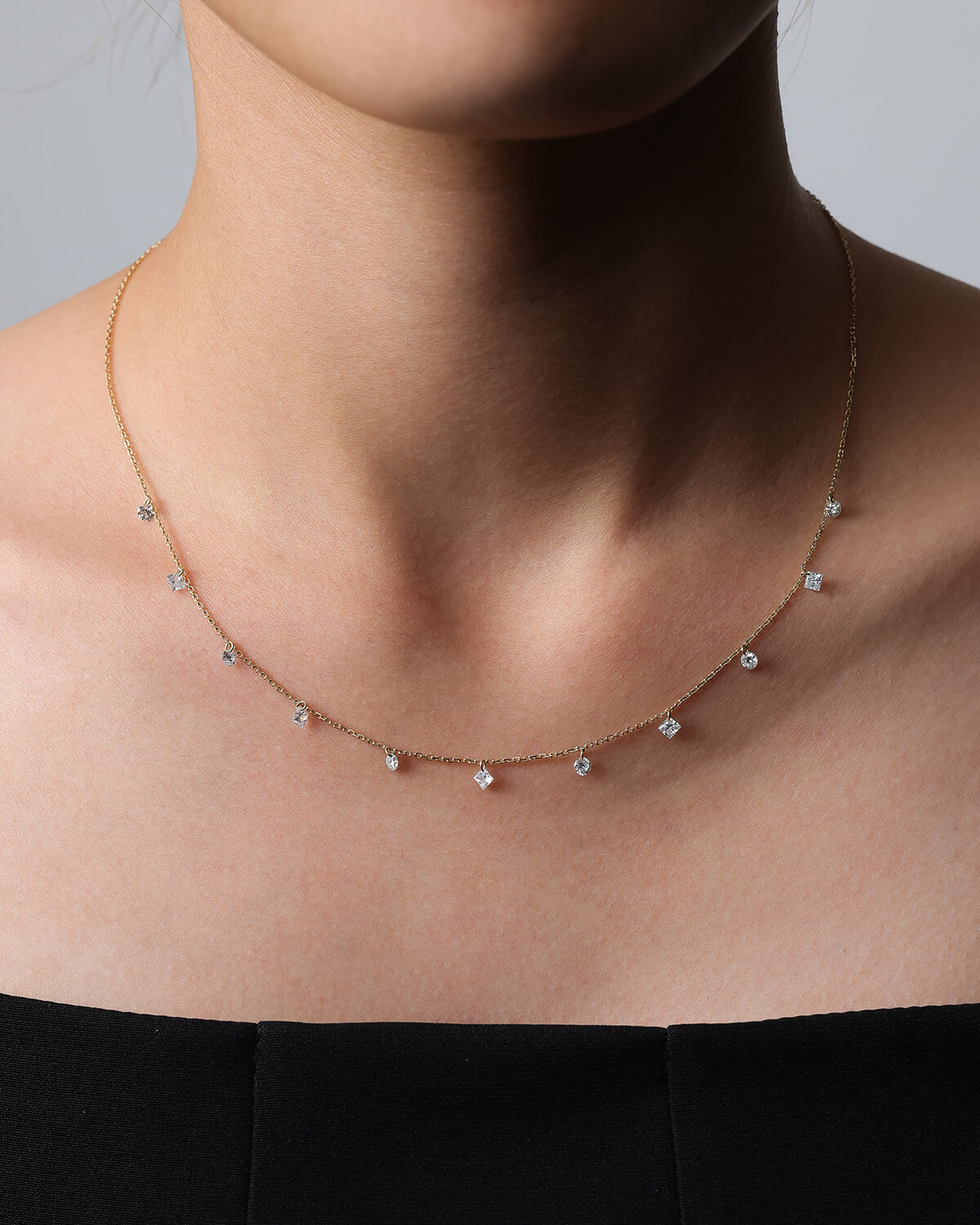 Elysia Diamond Station Necklace