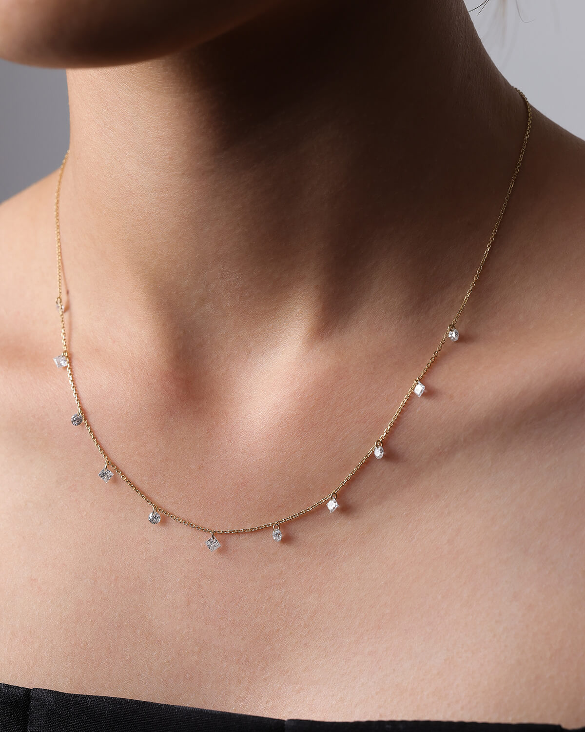 Elysia Diamond Station Necklace