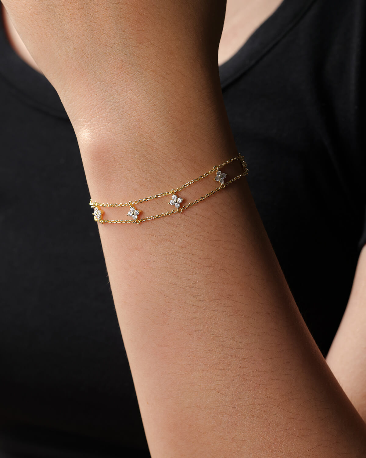 Celeste Diamond Bloom Bracelet