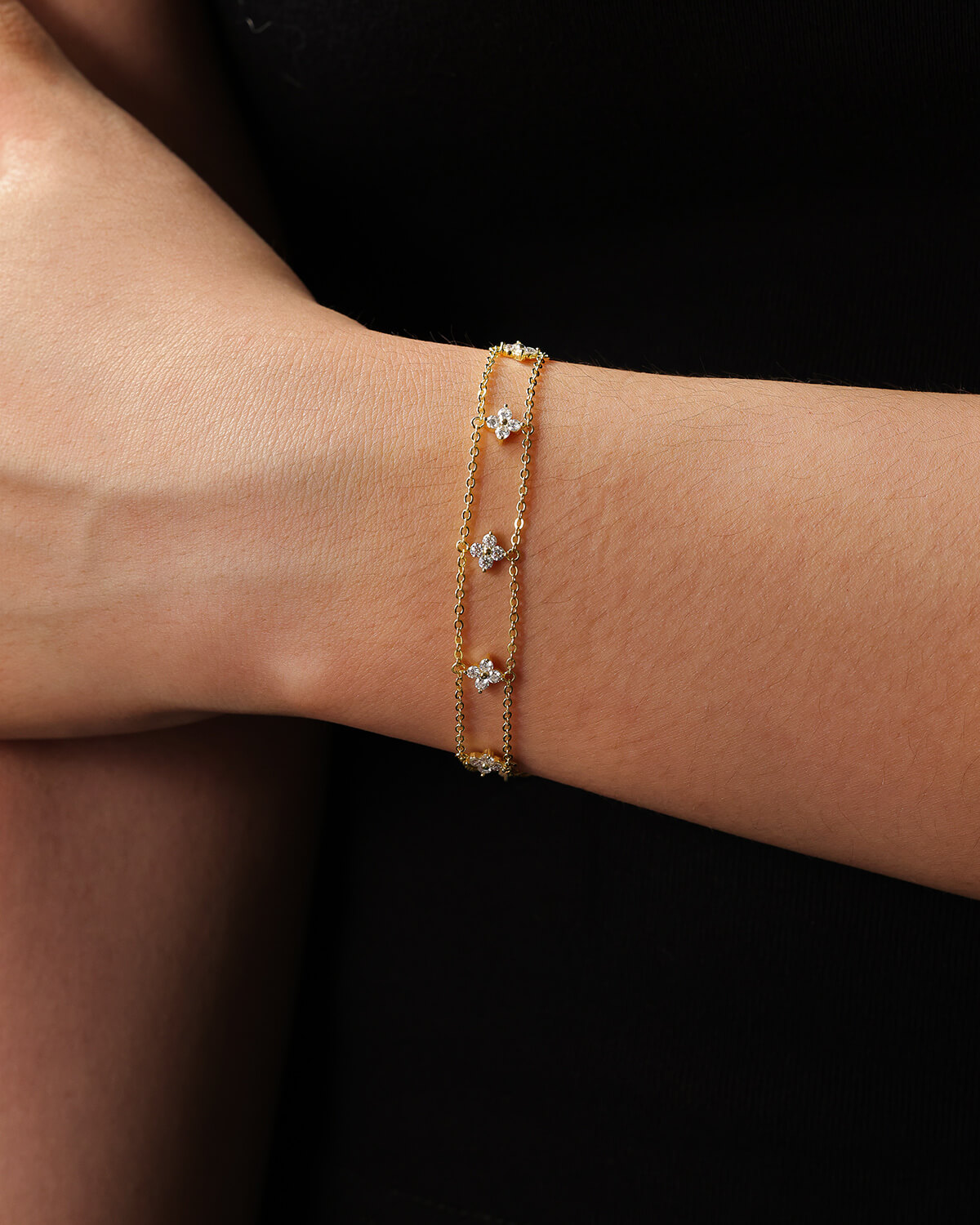 Celeste Diamond Bloom Bracelet