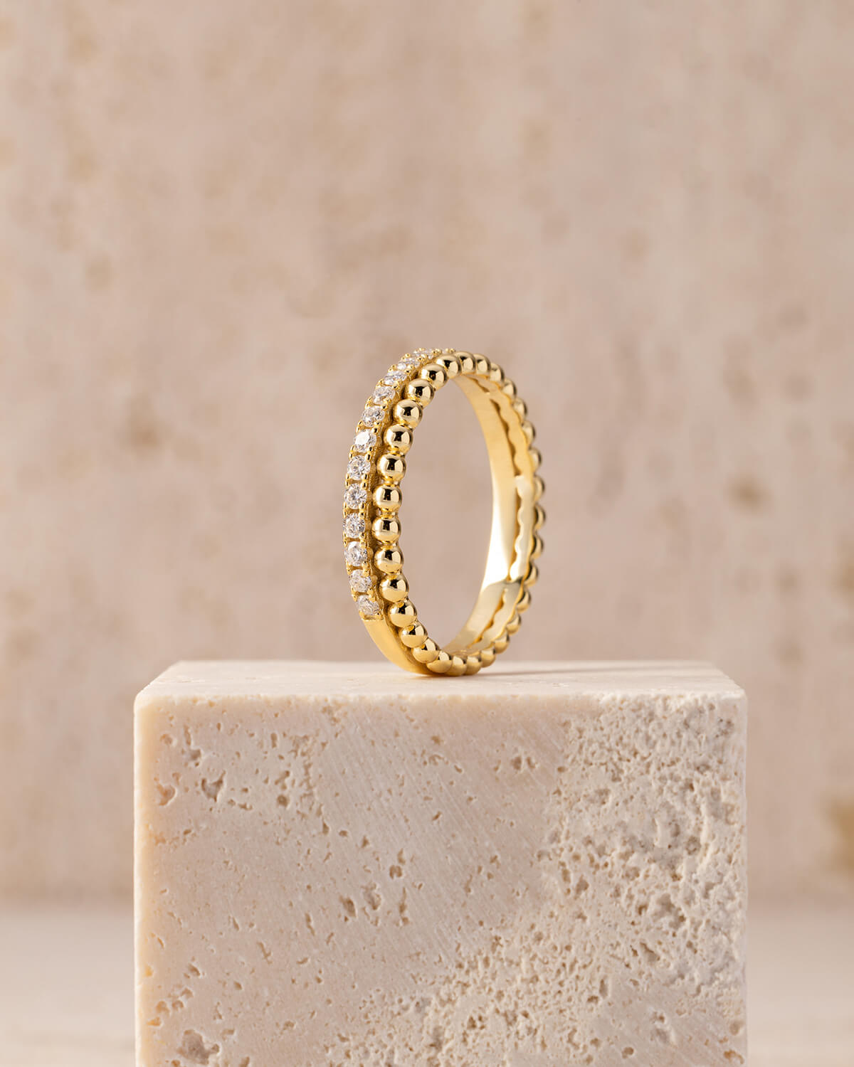 Sienna Beaded Diamond Eternity Ring