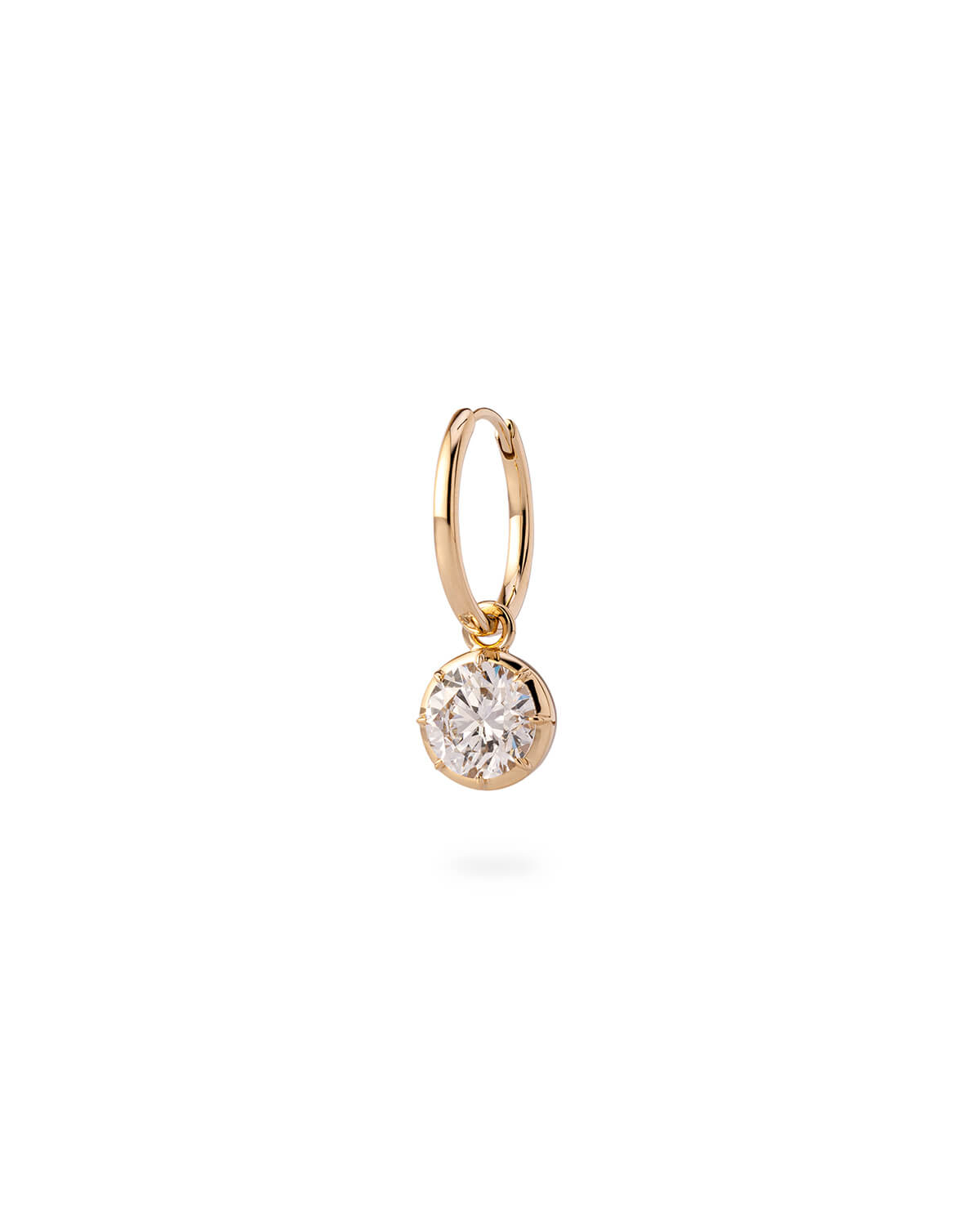 Ded Multi-Cut Diamond Hoop Earrings