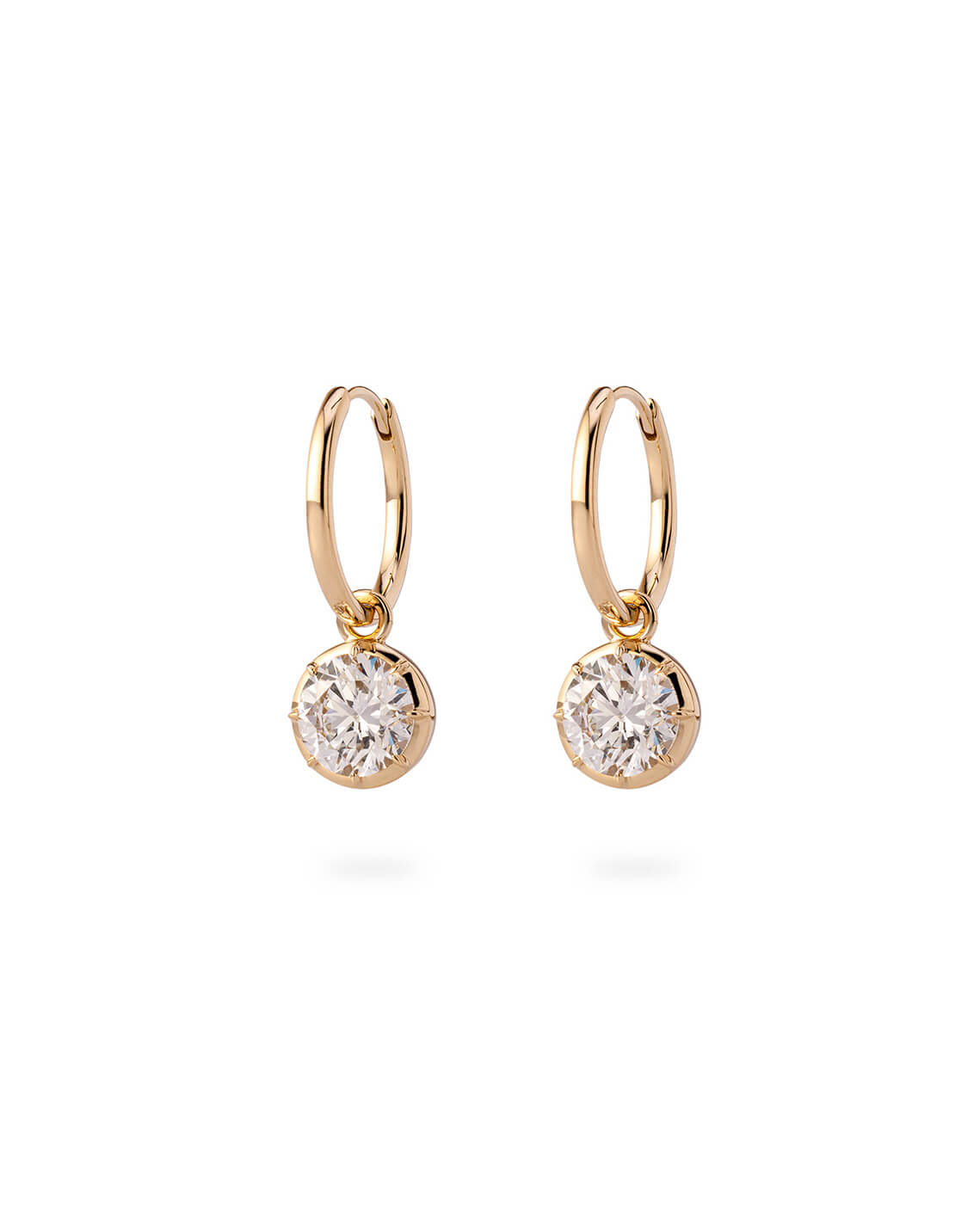 Debbie Multi-Cut Diamond Hoop Earrings