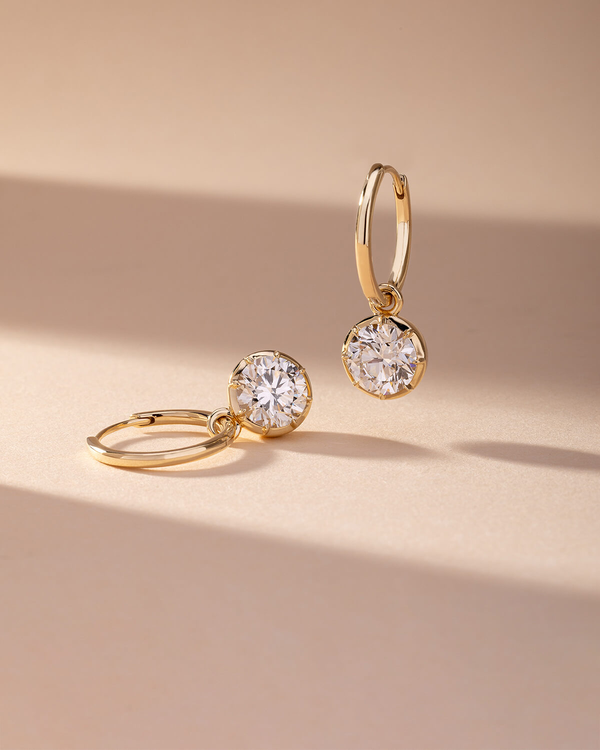 Ded Multi-Cut Diamond Hoop Earrings