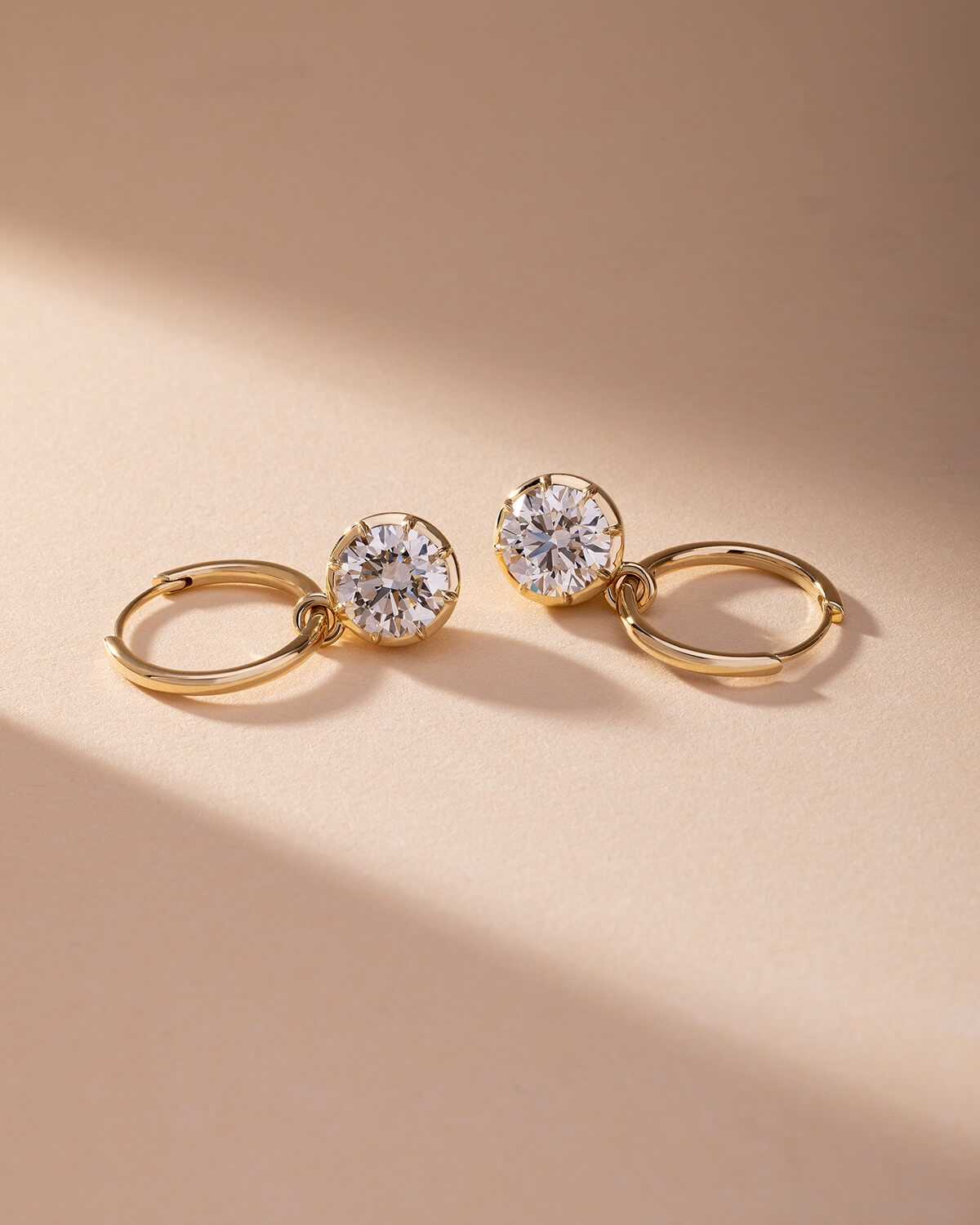 Ded Multi-Cut Diamond Hoop Earrings