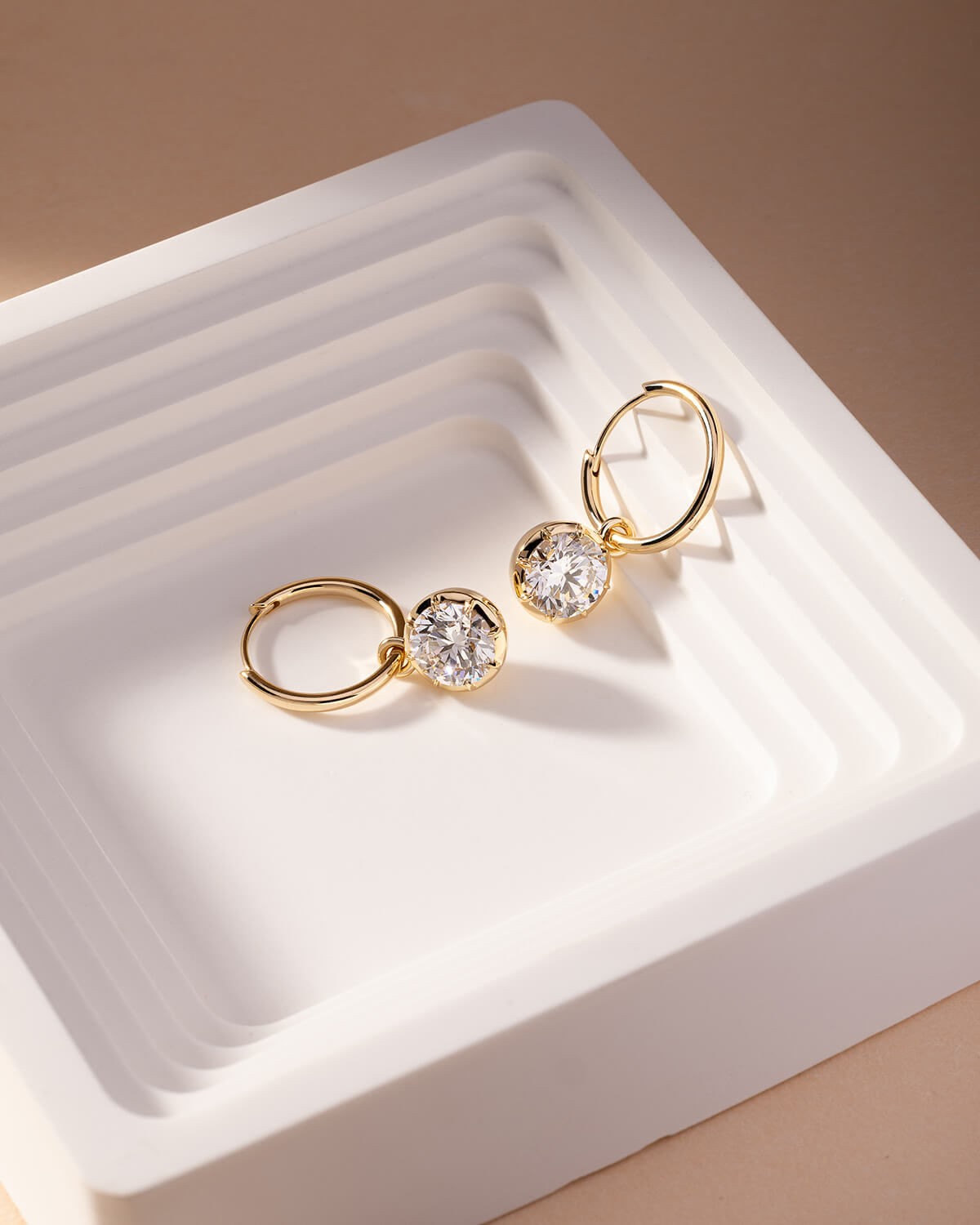 Ded Multi-Cut Diamond Hoop Earrings