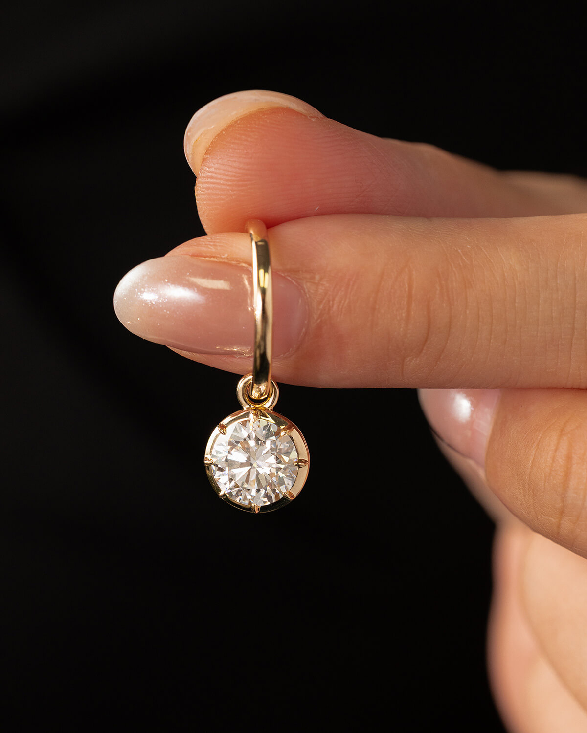 Ded Multi-Cut Diamond Hoop Earrings