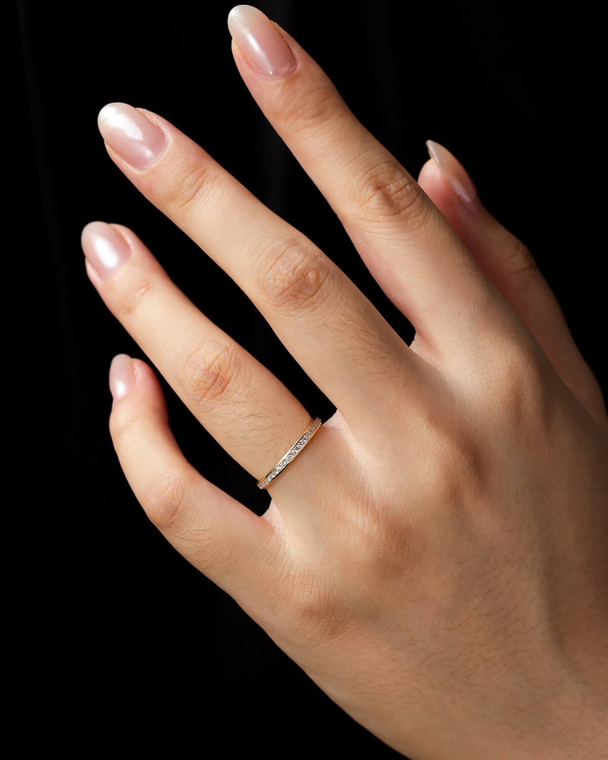Elara Round Diamond Half Eternity Ring