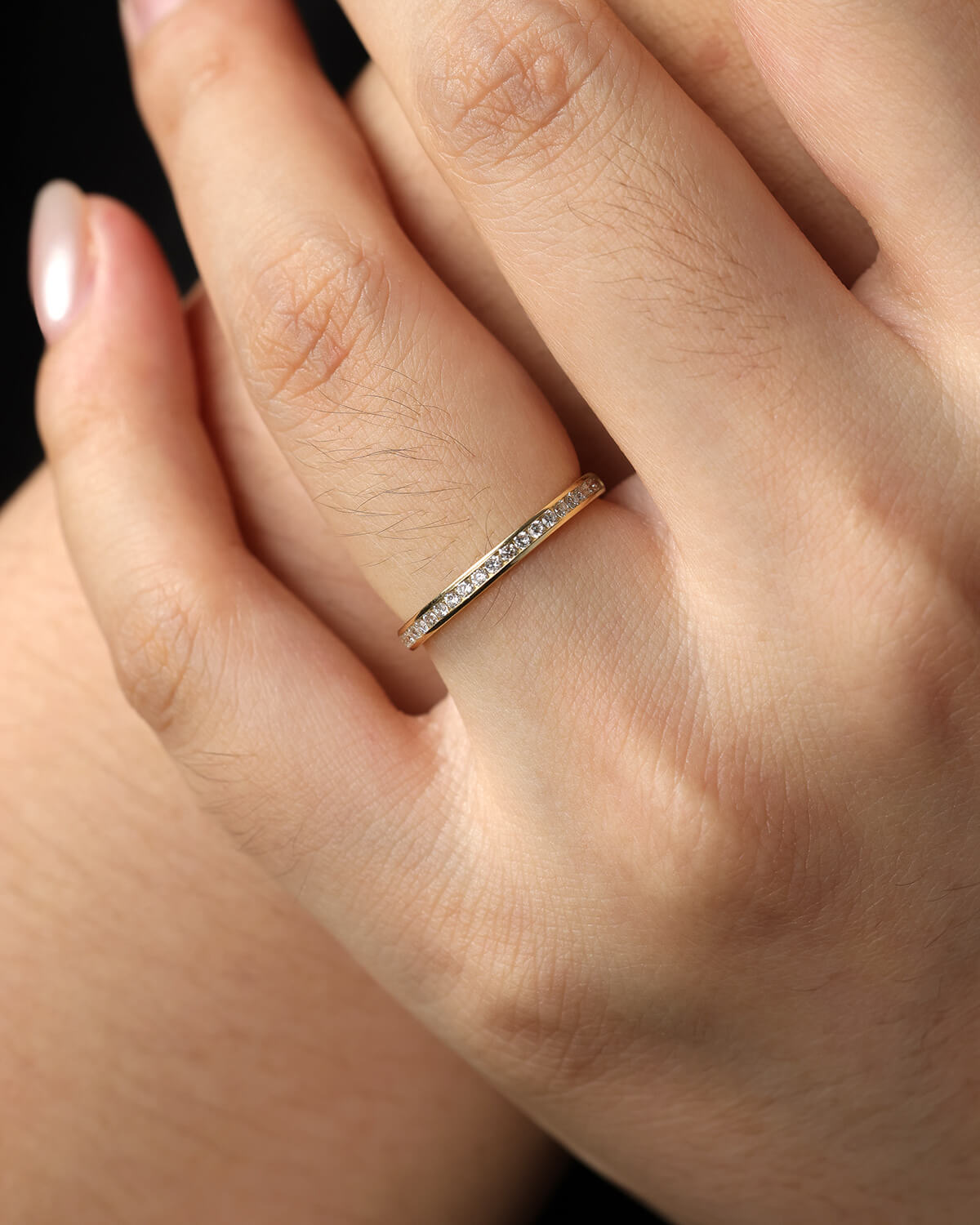 Elara Round Diamond Half Eternity Ring