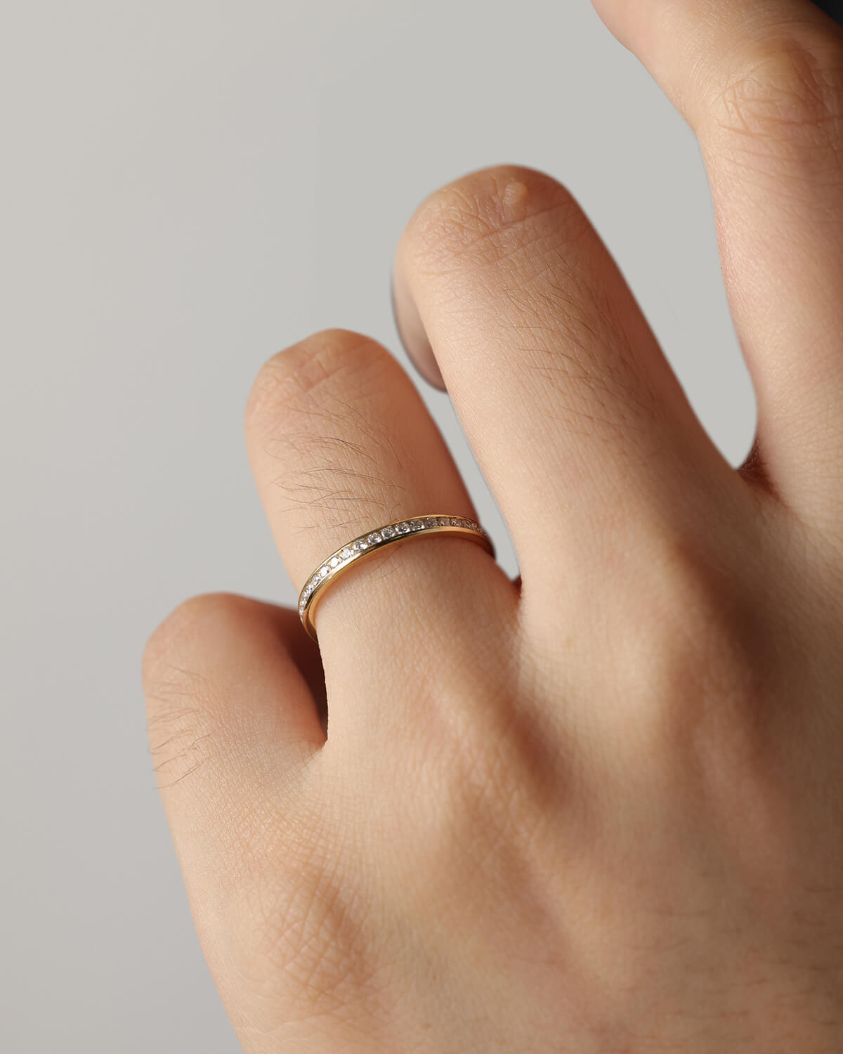 Elara Round Diamond Half Eternity Ring