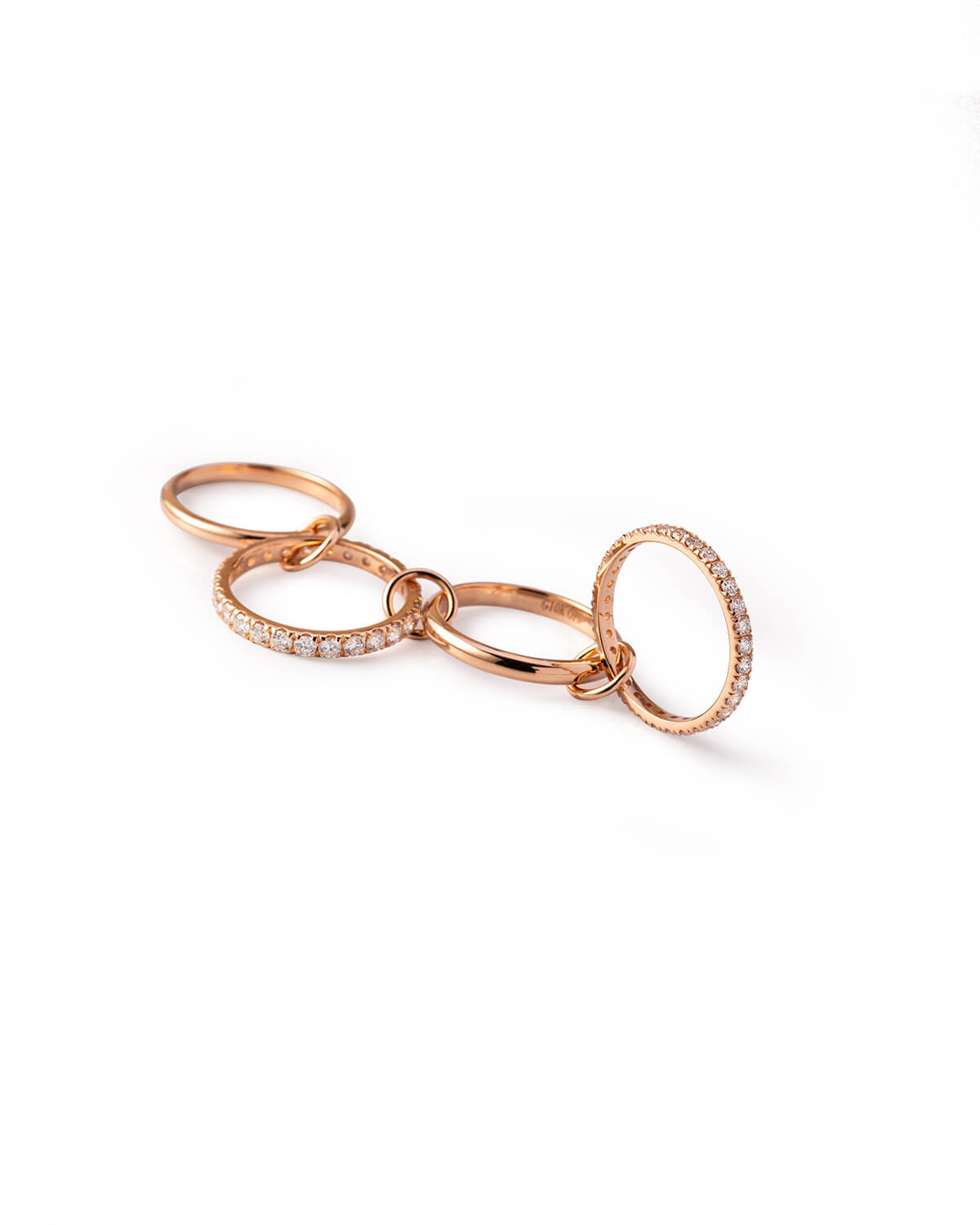 Serelle Linked Diamond Multi-Band Ring