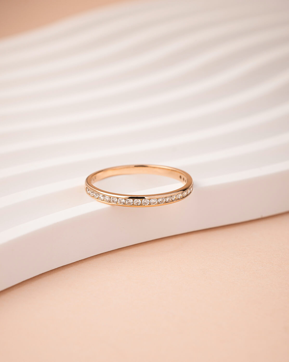 Elara Round Diamond Half Eternity Ring