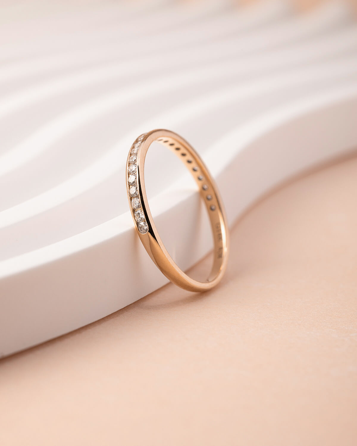 Elara Round Diamond Half Eternity Ring