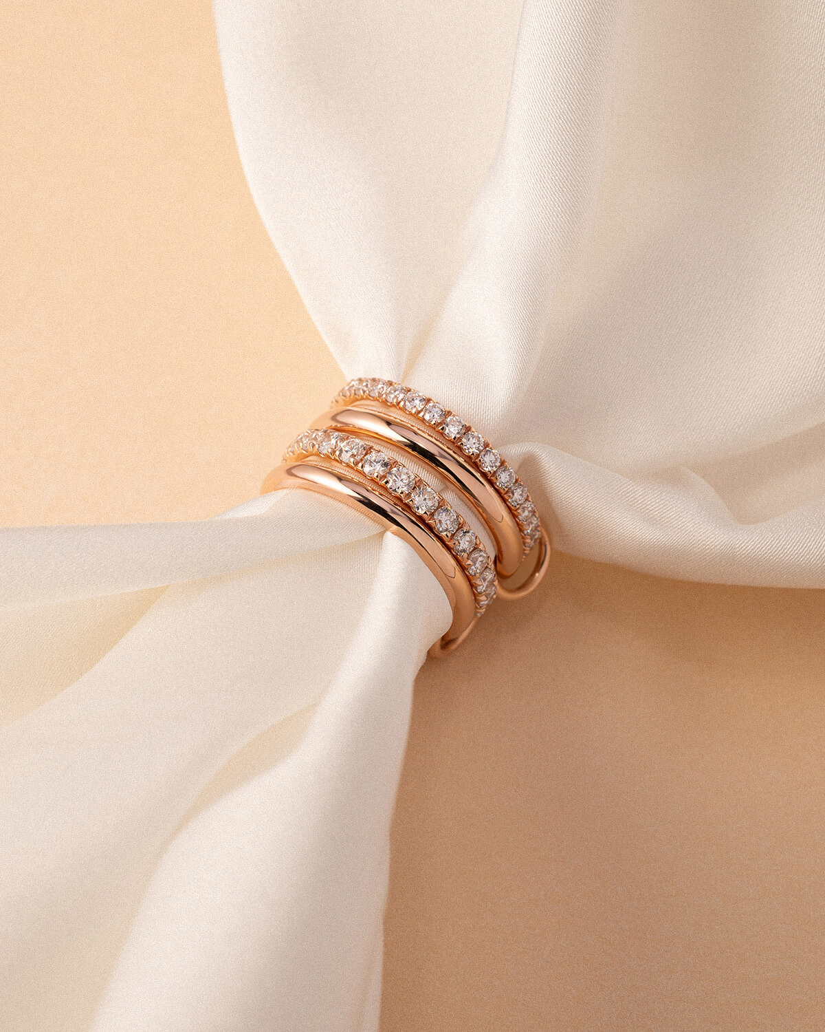 Serelle Linked Diamond Multi-Band Ring