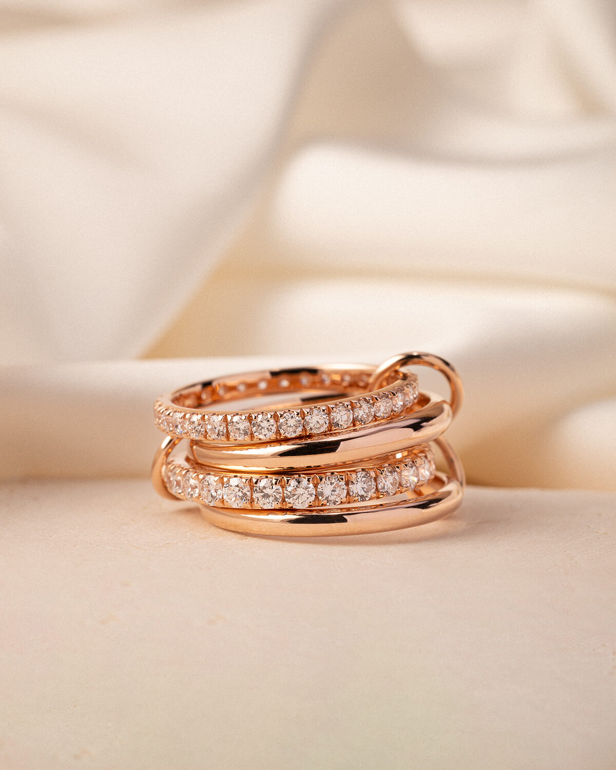 Serelle Linked Diamond Multi-Band Ring