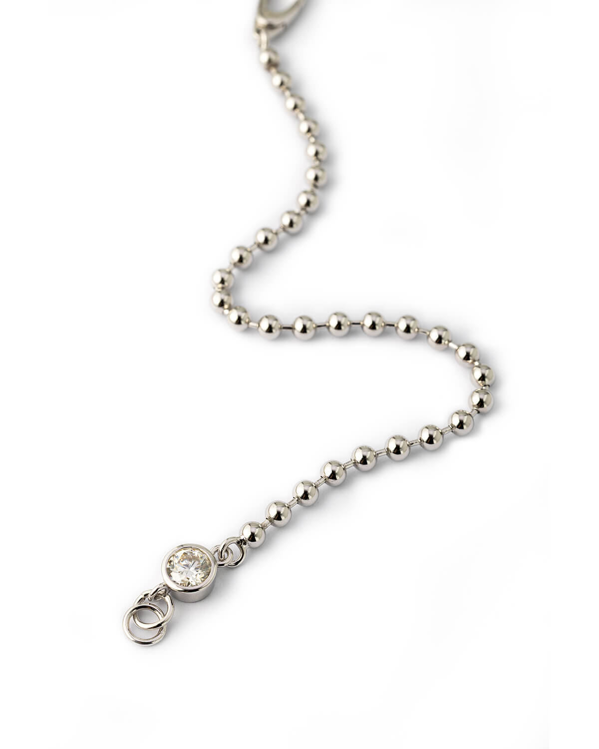 Solenne Bezel Diamond Bead Bracelet