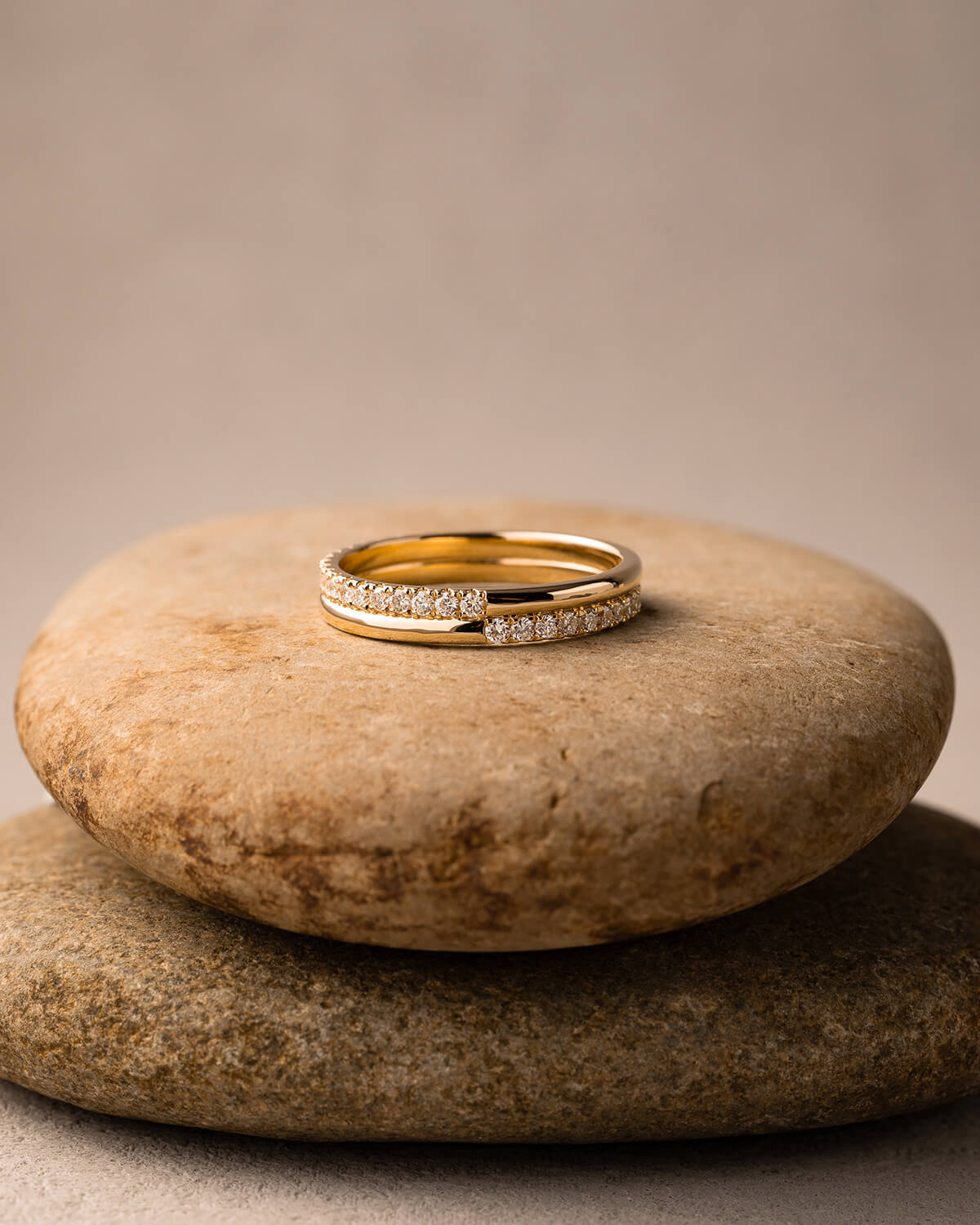 Zarelle Offset Pavé Diamond Ring