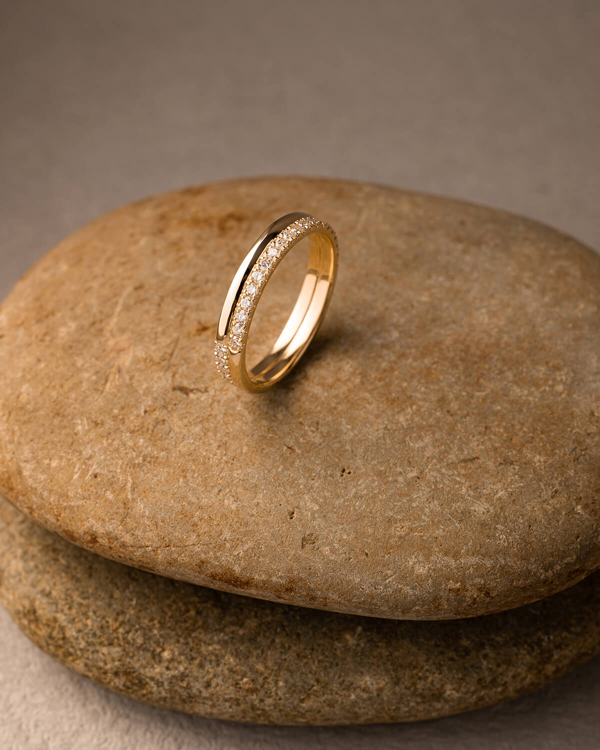 Zarelle Offset Pavé Diamond Ring