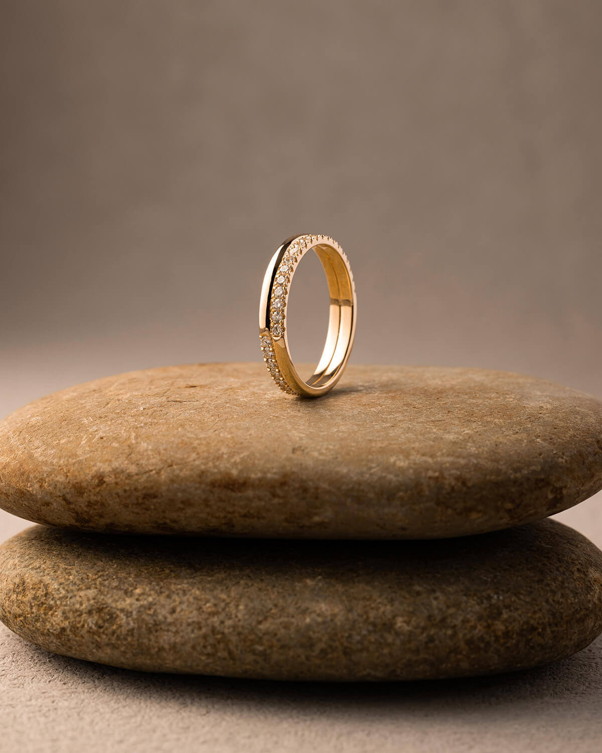 Zarelle Offset Pavé Diamond Ring