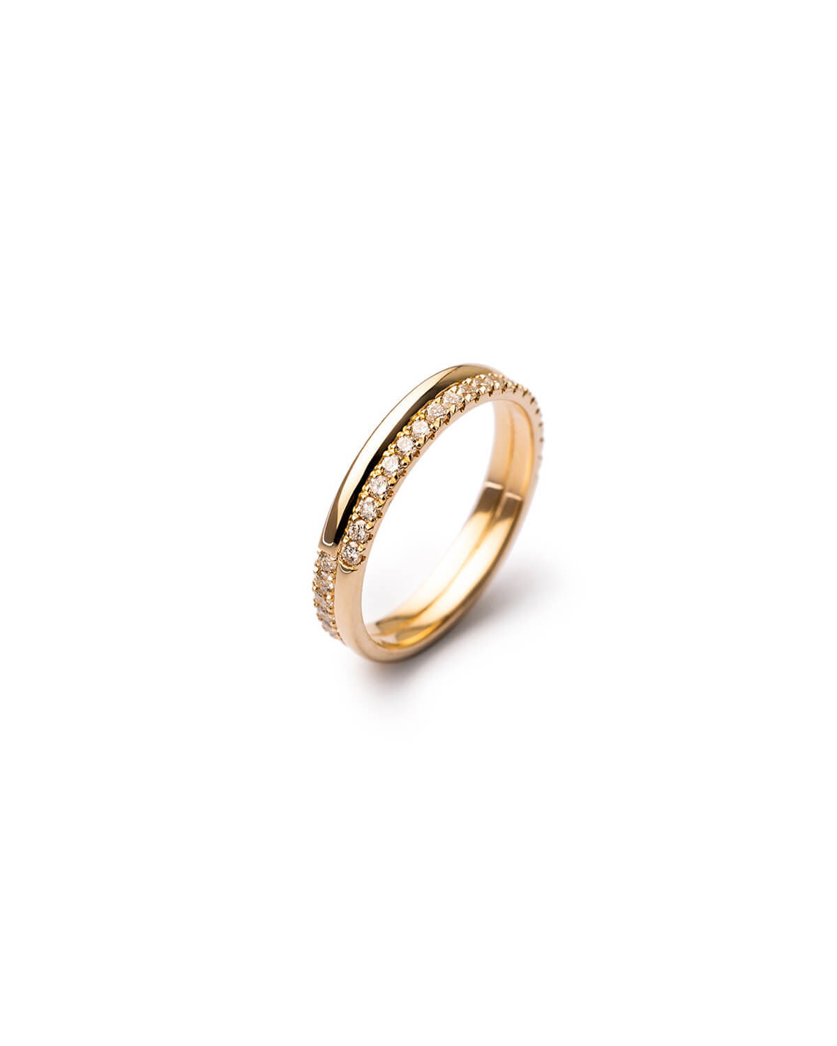 Zarelle Offset Pavé Diamond Ring