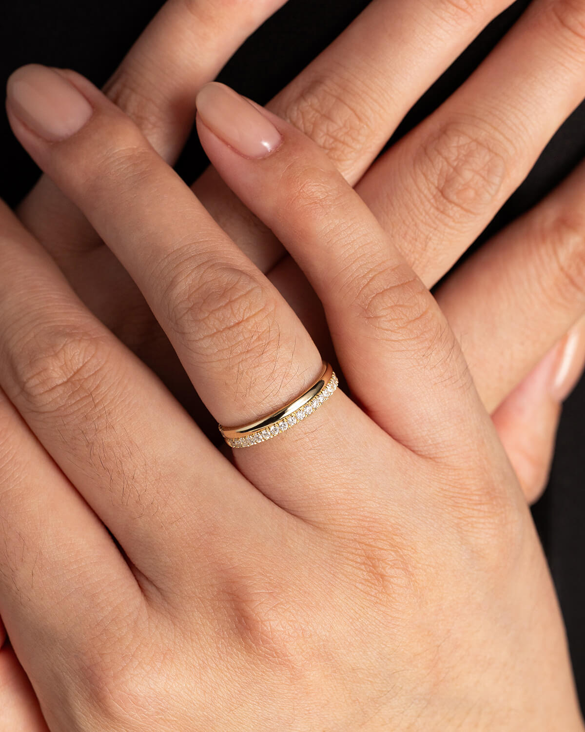 Zarelle Offset Diamond Band Ring