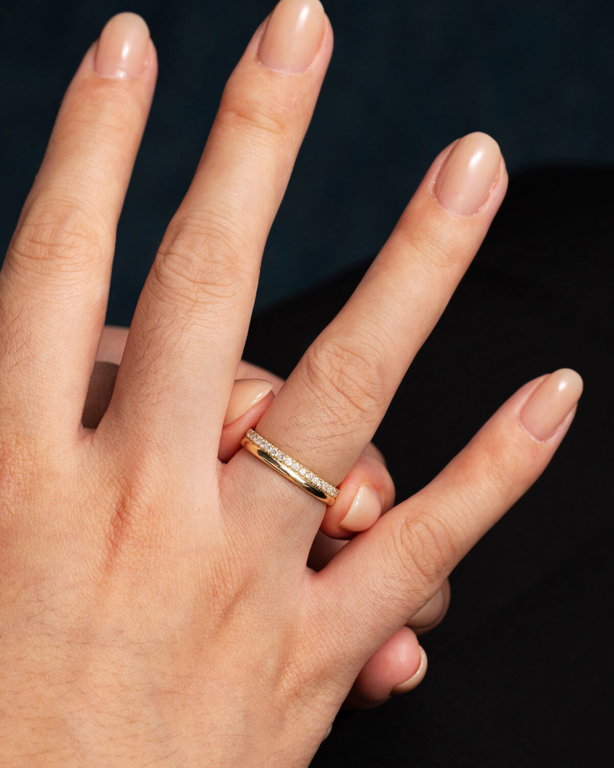 Zarelle Offset Diamond Band Ring