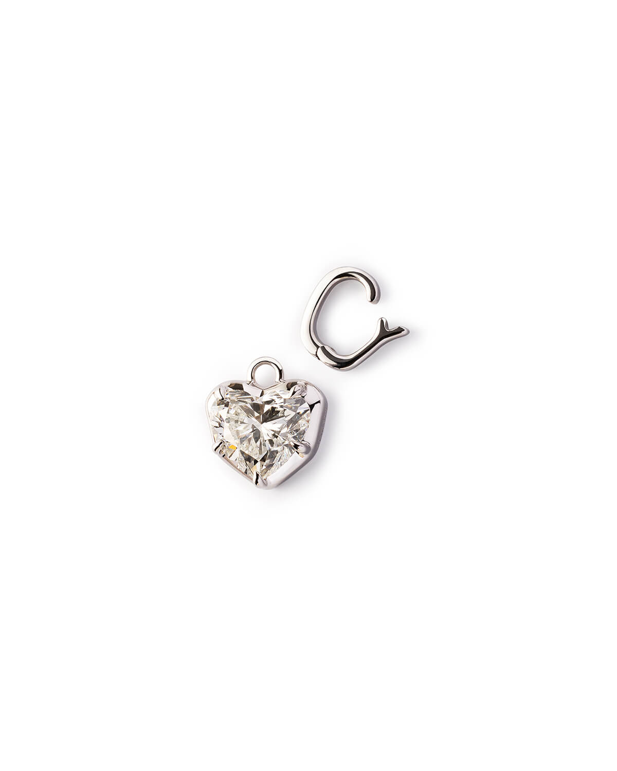 Evelune Heart Lab Diamond Pendant Necklace
